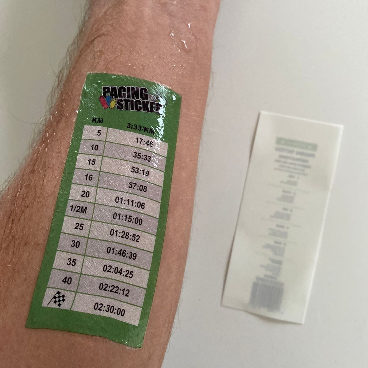 Marathon Pacing Tattoo