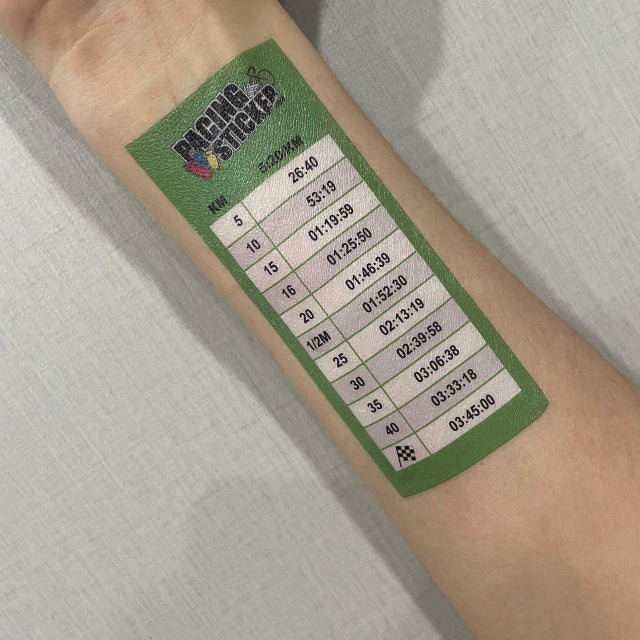 Marathon Pacing Tattoo